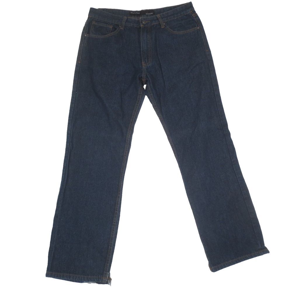 Rocawear Jeans Mens 34 x 34 Blue Loose Embroidered Flap Logo Pockets Y2K Denim